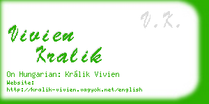 vivien kralik business card