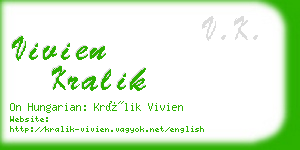 vivien kralik business card